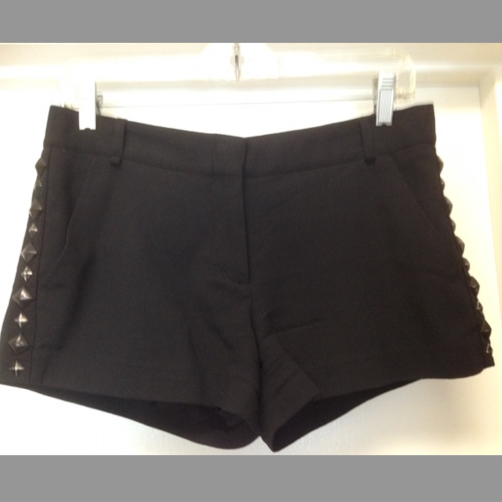 Bcbg Maxazaria Symone Black Studded Shorts